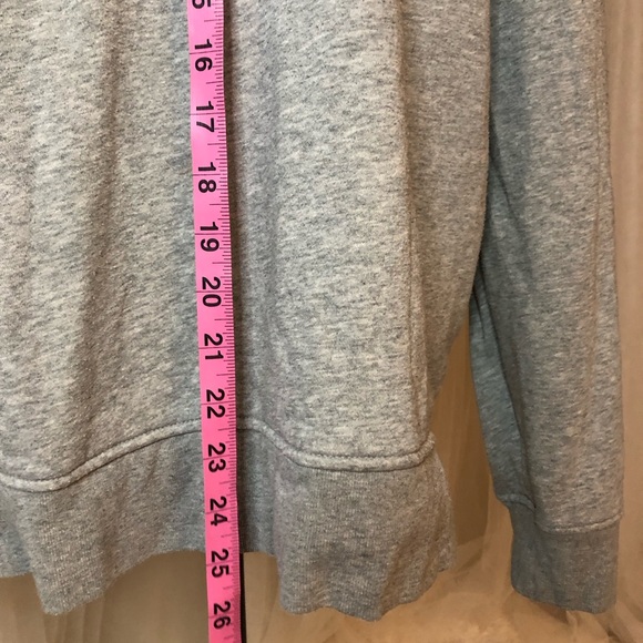 GAP embroidered long sleeve Heather gray oversized sweatshirt size L - Picture 5 of 8